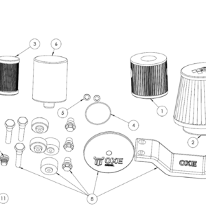 OXE Service Kit 2 for 25 Shaft (200/400/600HRs)